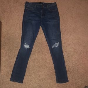 dark wash high waisted hollister jeans